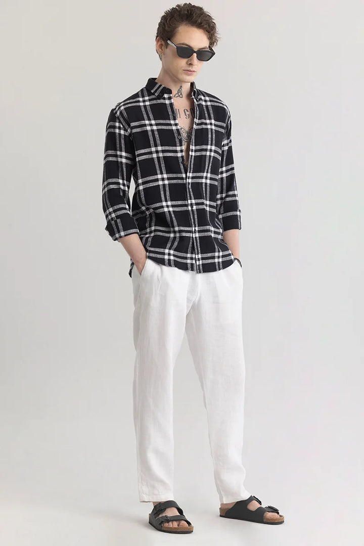 Checksque Black Checkered Shirt