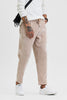 Beige Corduroy Relaxed Fit Trousers