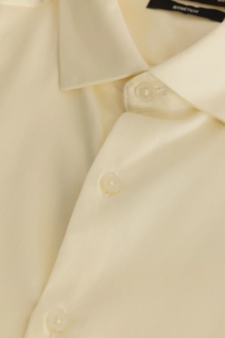 Etnni Cream Plain Stitchless Shirt