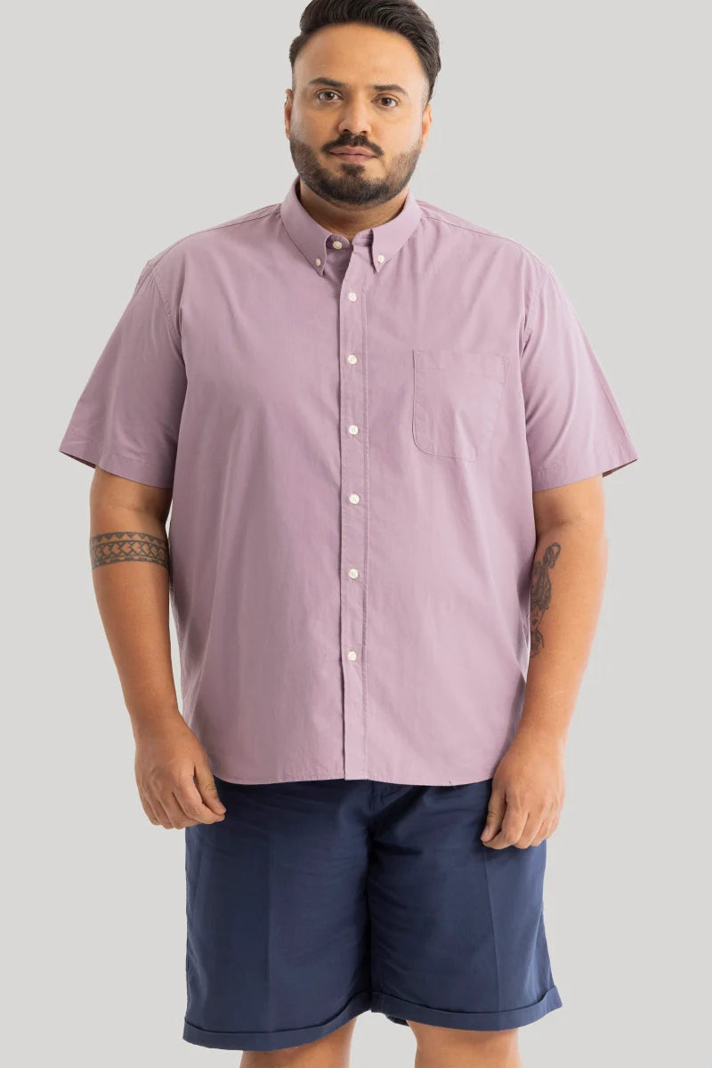 Downtown Lavender Oxford Plus Size Shirt