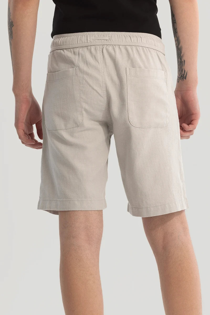 Light Grey Cotton Shorts