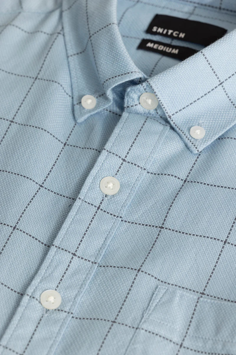 Philippe Light Blue Checks Shirt