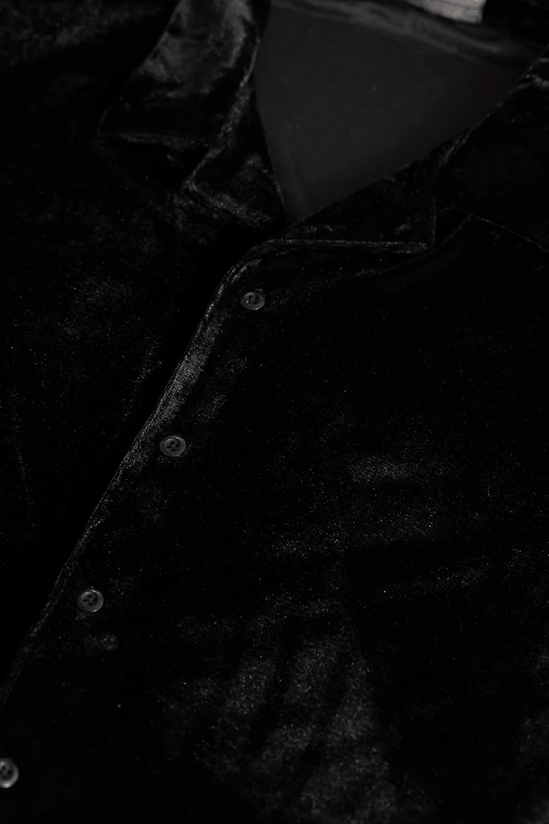 Morten Black Velvet Shirt