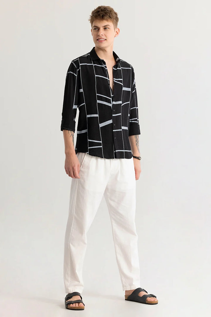 Hanne Abstract Black Shirt