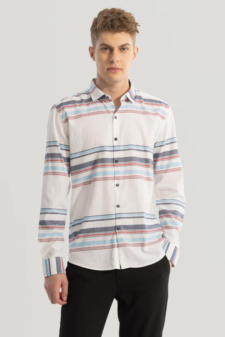 White Stripes Slim Fit Shirt