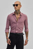 Mauve Stretchable Slim Fit Shirt