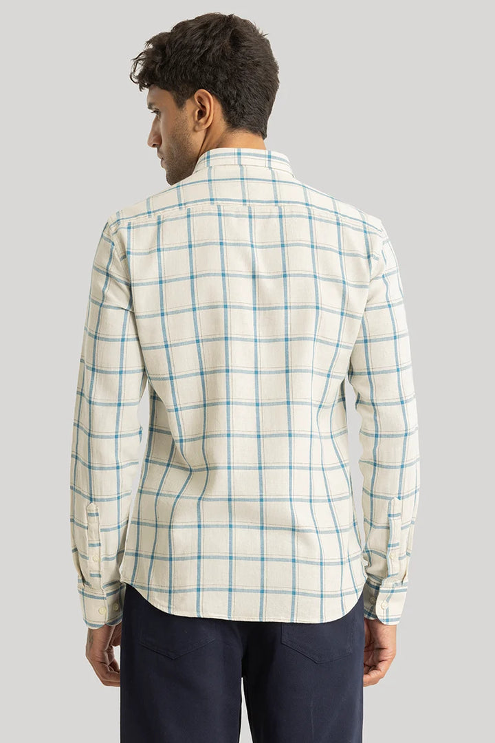 Scope Blue Checks Linen Shirt