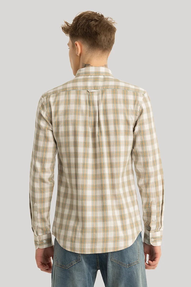 Mathieu Beige Checks Shirt