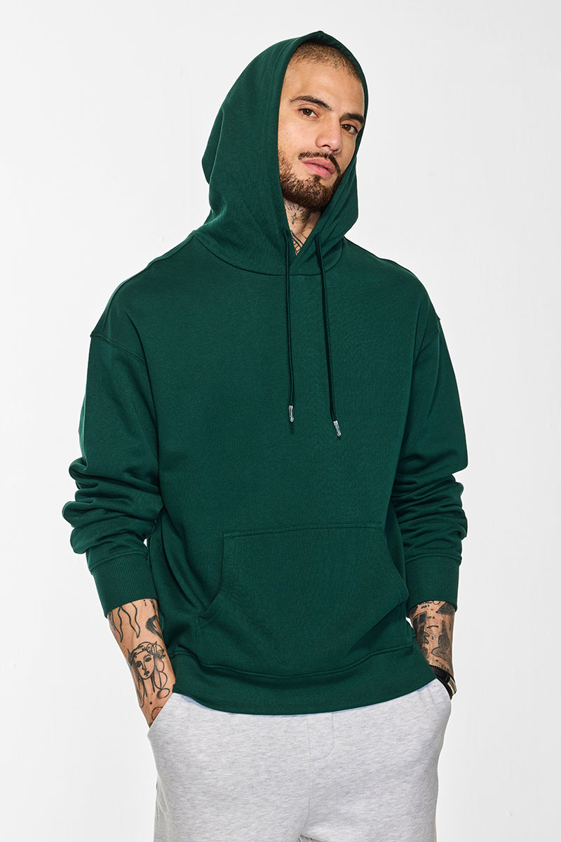 Core Lab Dark Green Solid Hoodie