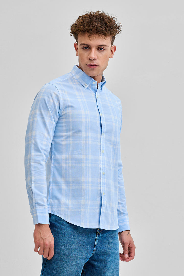 Light Blue Checks Oxford Shirt