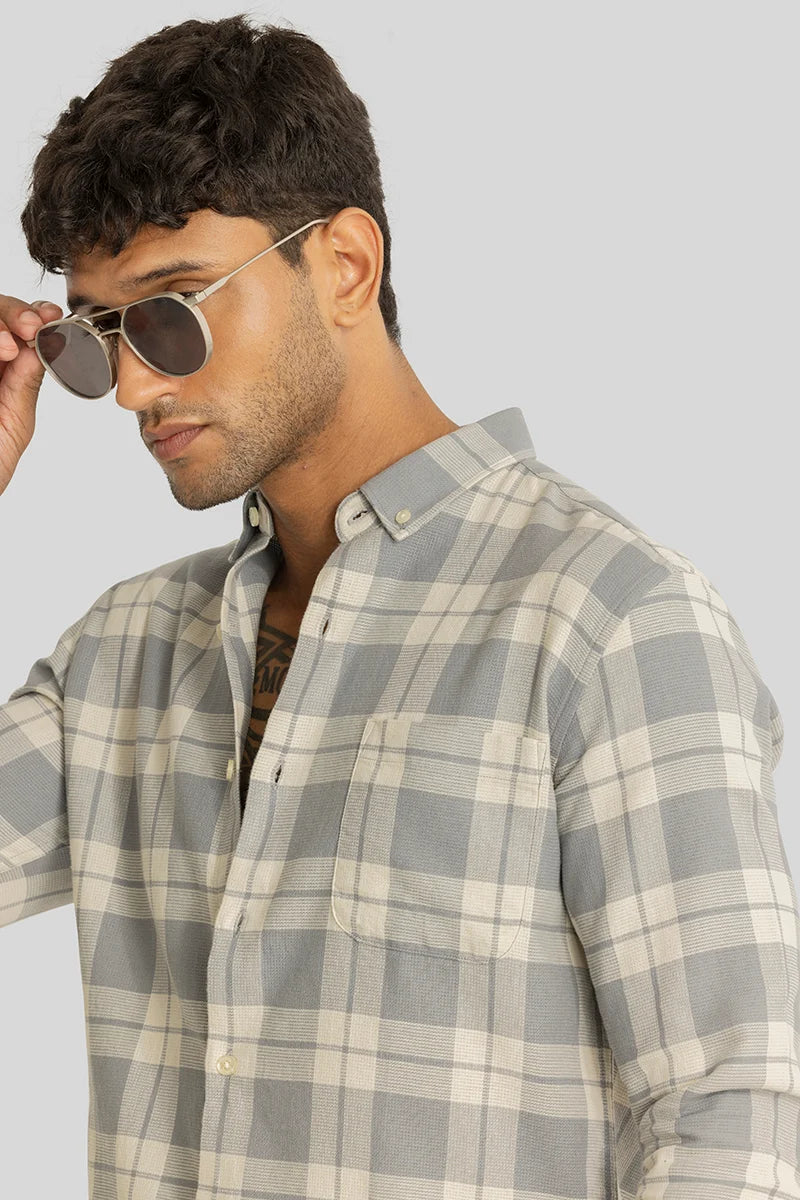 Beacon Light Grey Checks Shirt