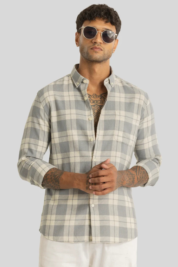 Beacon Light Grey Checks Shirt