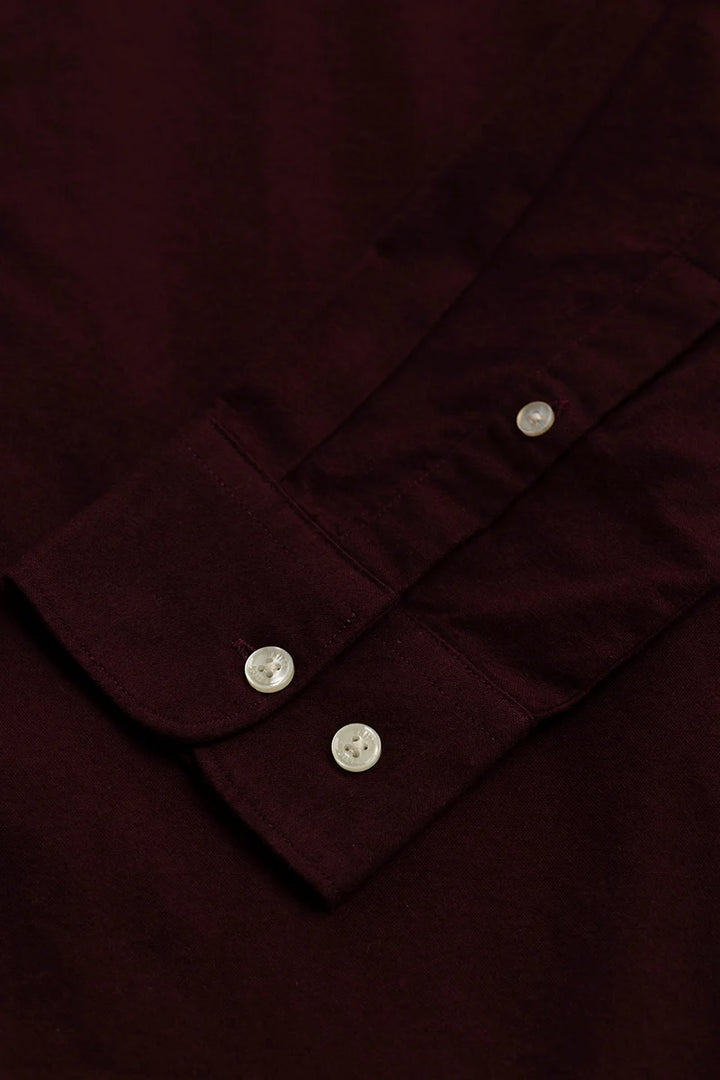 ClassicContour Plain Maroon Shirt