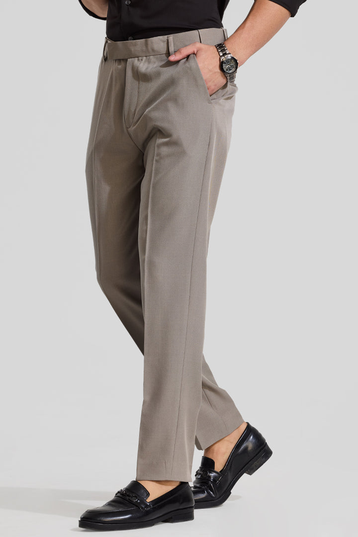 Ash Grey Stretch Slim Fit Trousers