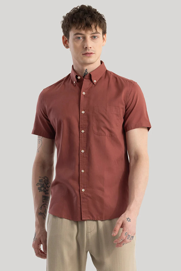 Vidar Brown Plain Shirts