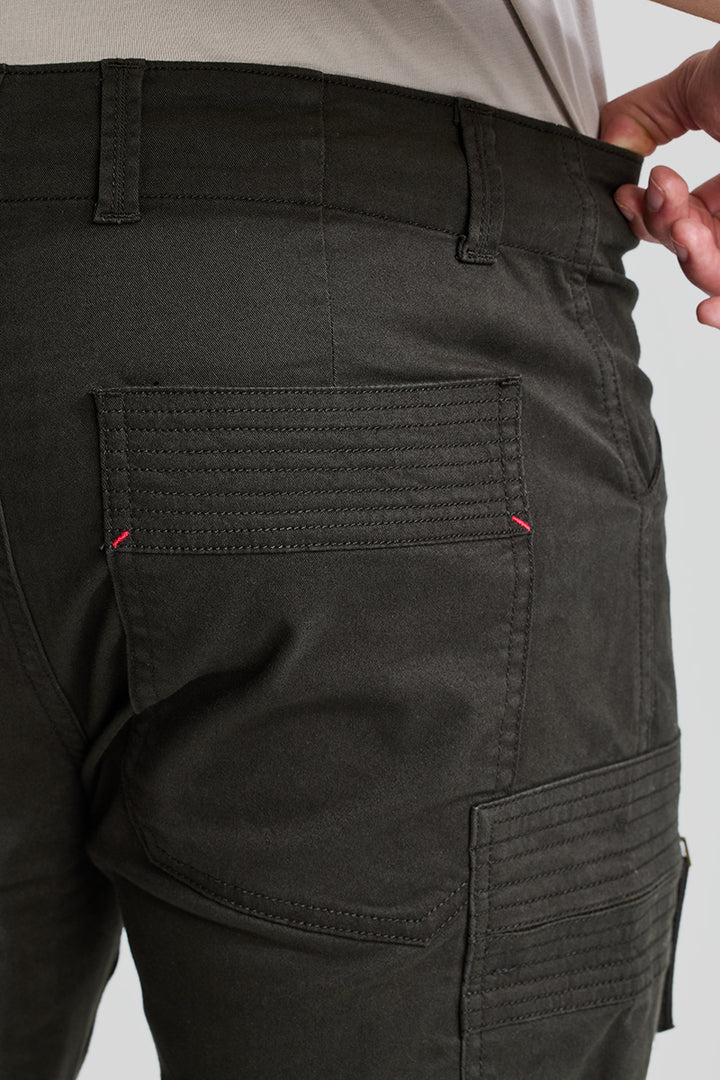 Olive Slim Fit Cargo Pants