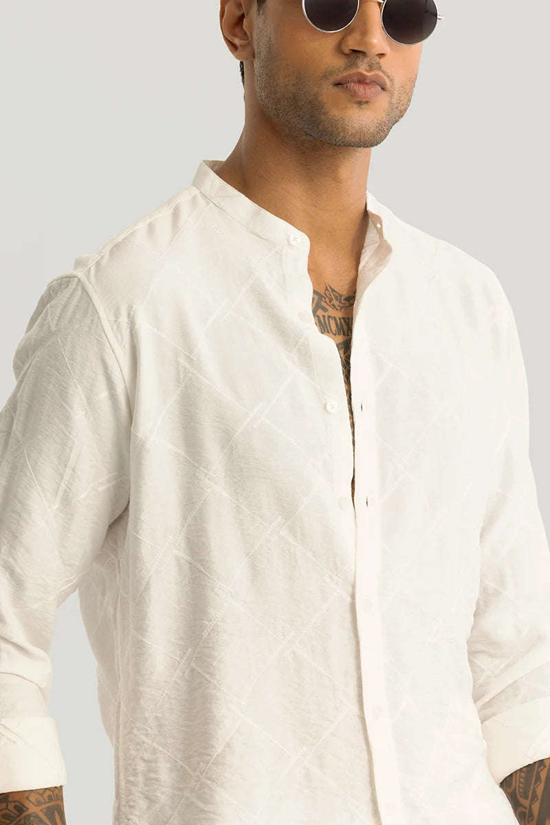 Giovanni White Embroidered Shirt