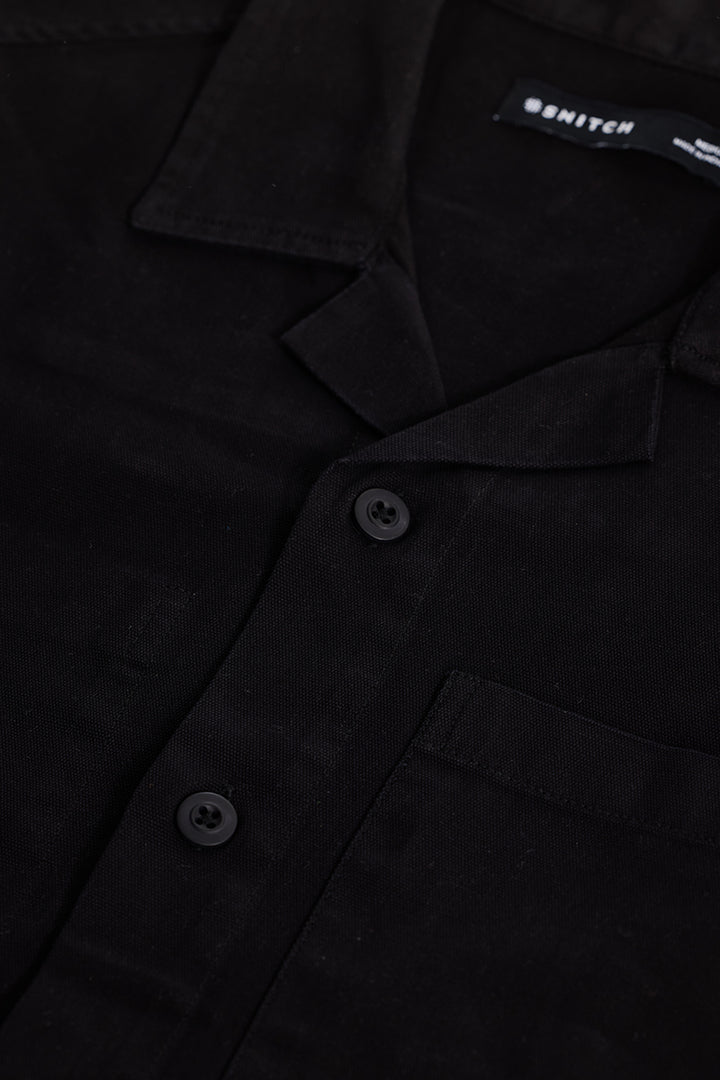 Black Relaxed Fit Overshirt