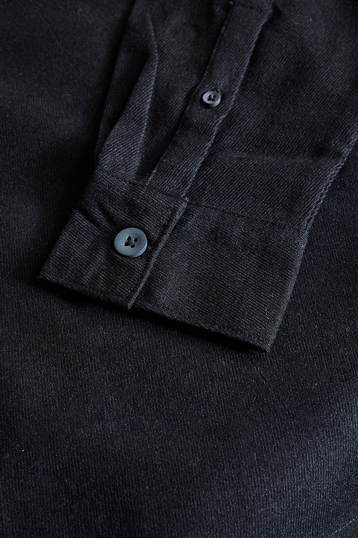 Black Double Pocket Overshirt