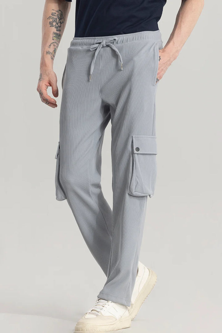 Pockethrive Grey Corduroy Cargo Pant