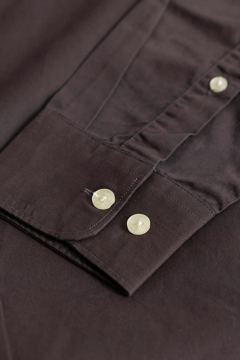 Dark Brown Oxford Shirt