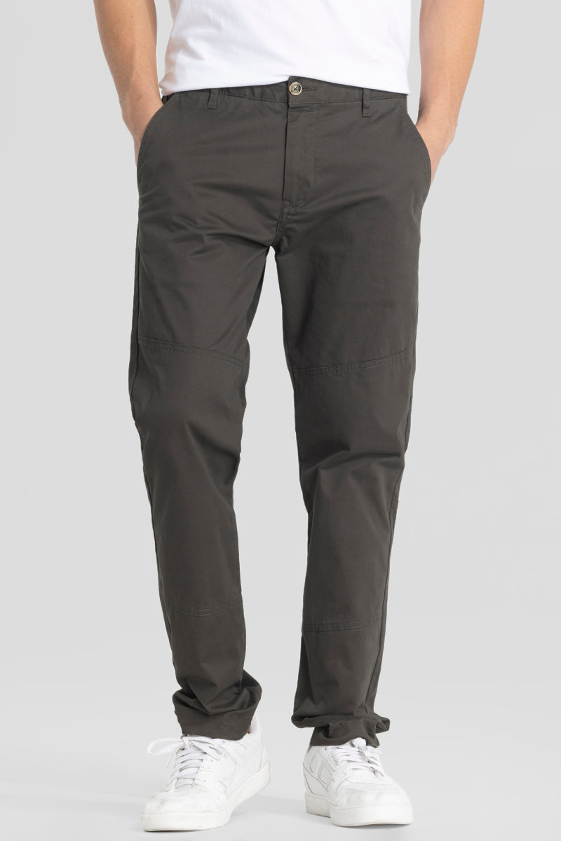 Charcoal Grey Regular Fit Chinos