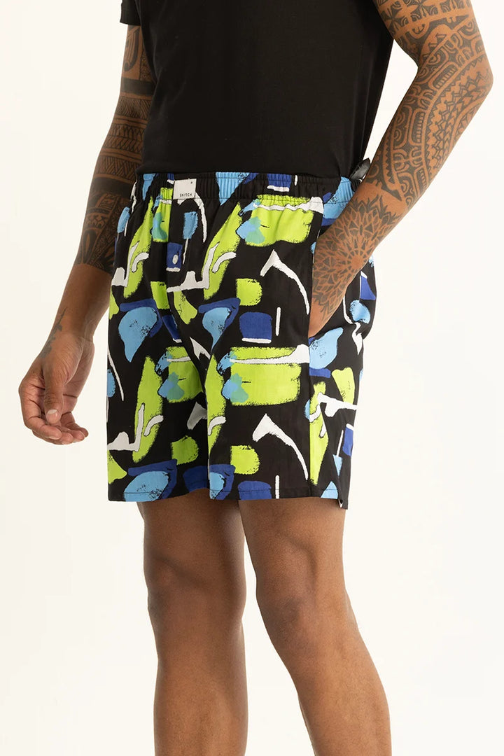 Rocco Black Abstract Boxers