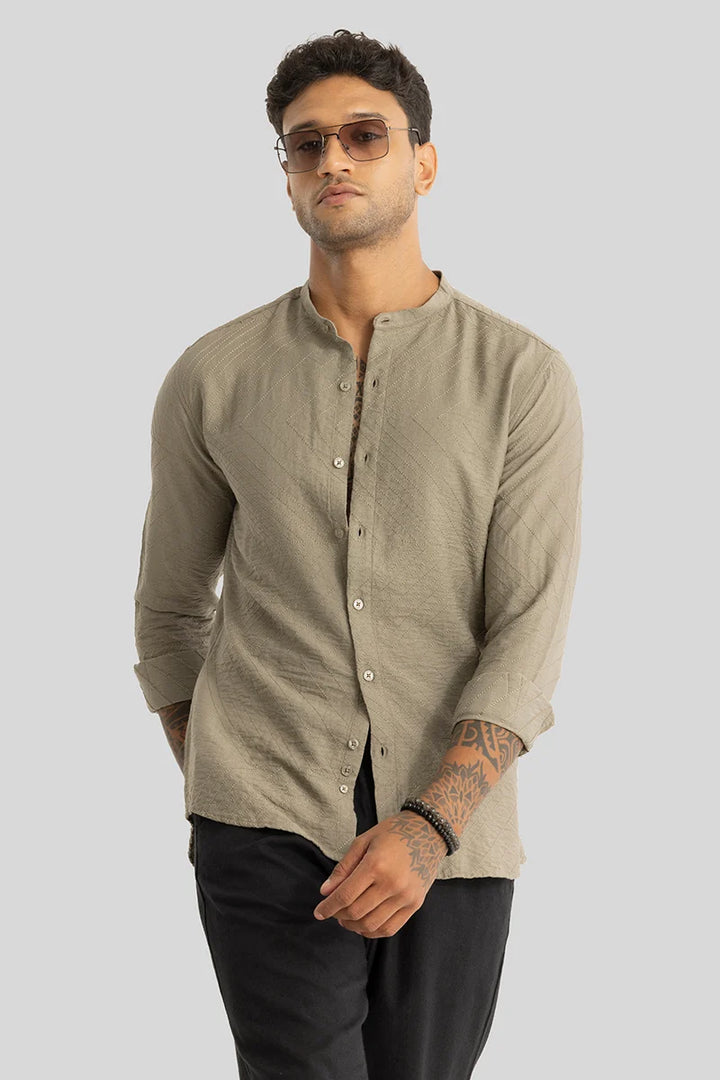 Isabelle Grey Embroidered Shirt