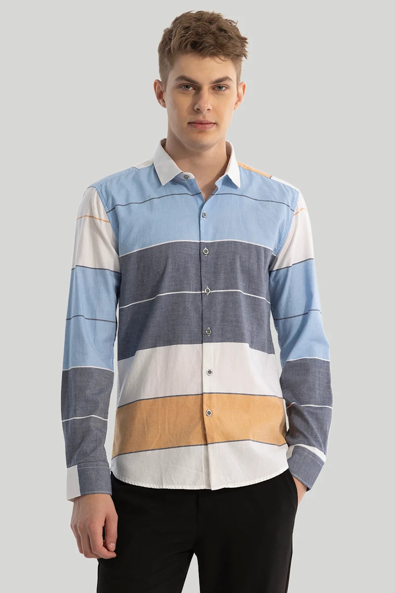 Blue Stripes Slim Fit Shirt