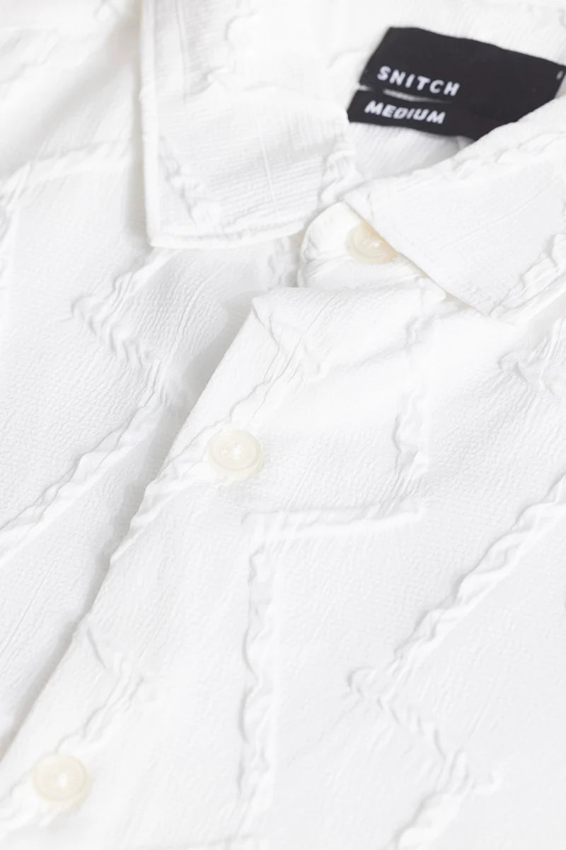 TextuRiche Zigzag White Shirt