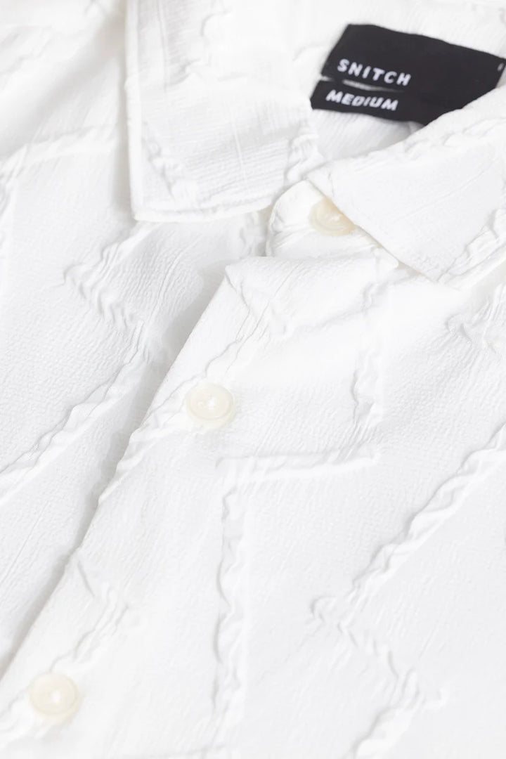 TextuRiche Zigzag White Shirt