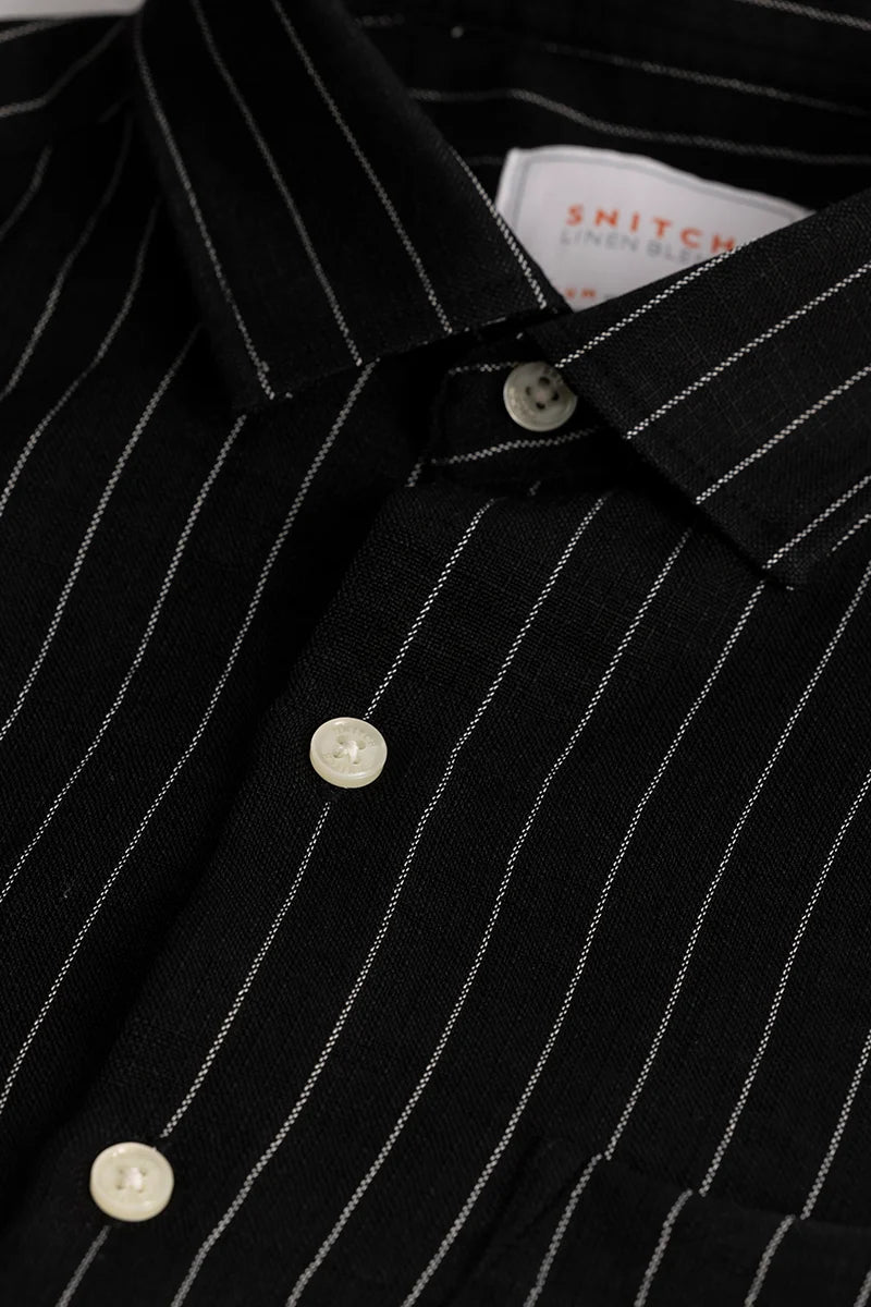 Linen Line Black Stripe Shirt