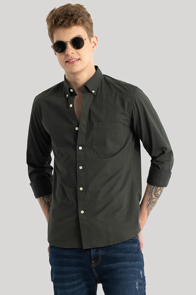 Dark Green Oxford Shirt