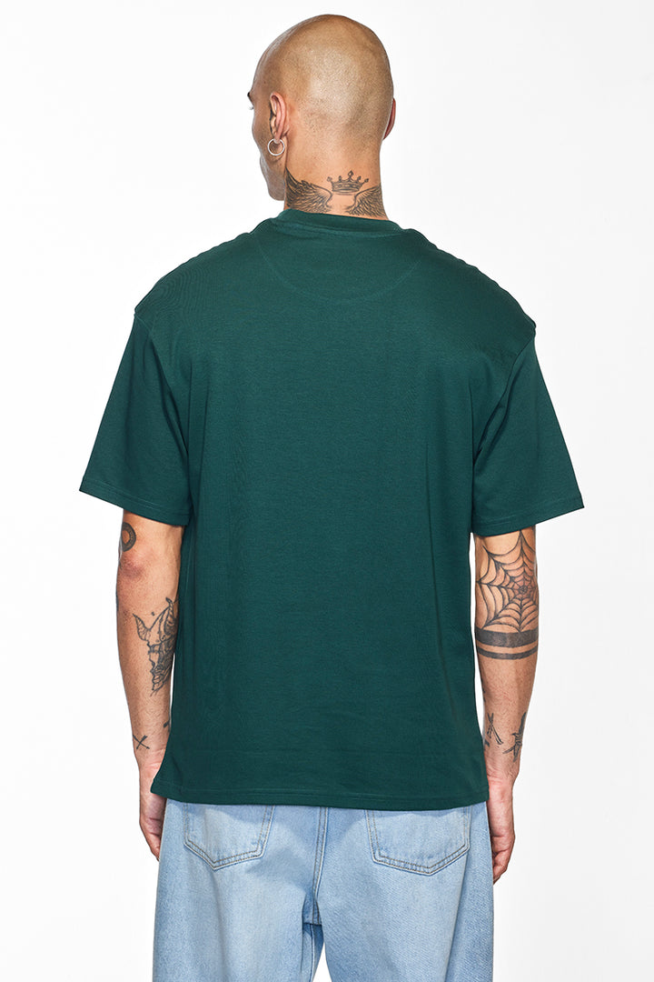 Core Lab Teal Solid Slim Fit T-Shirt