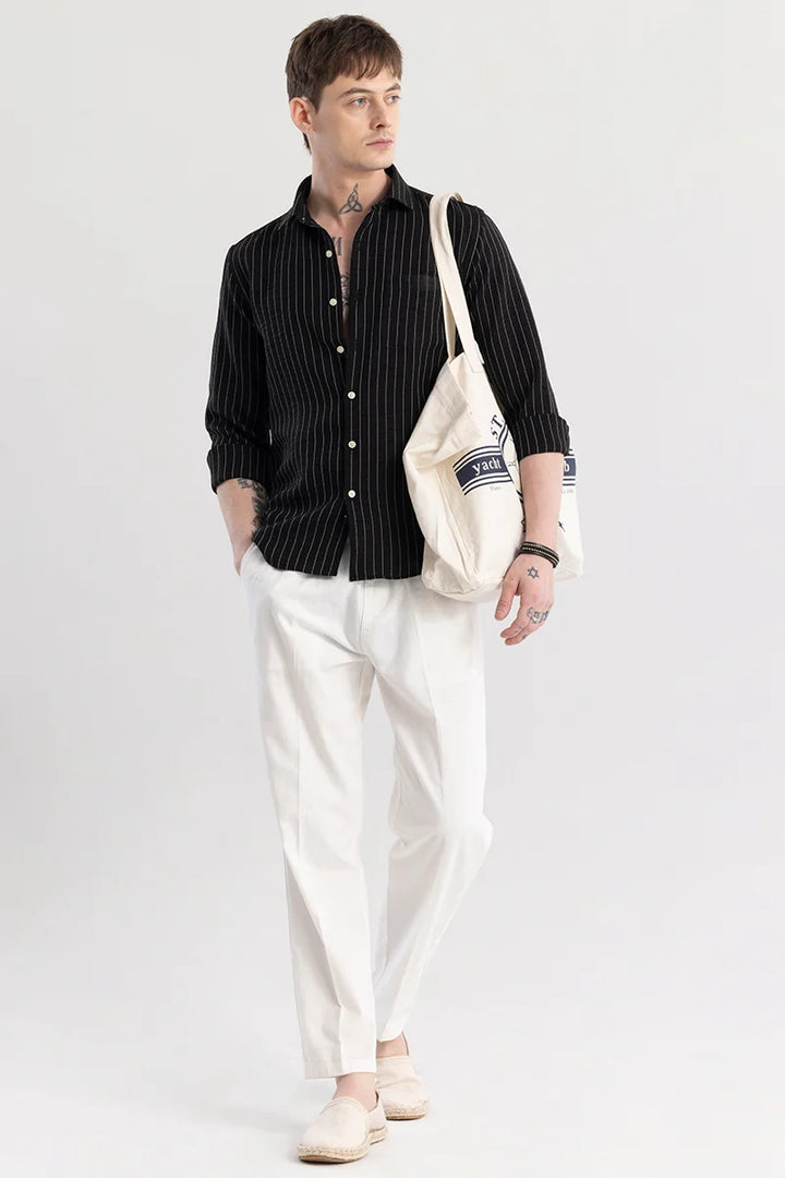 Linen Line Black Stripe Shirt