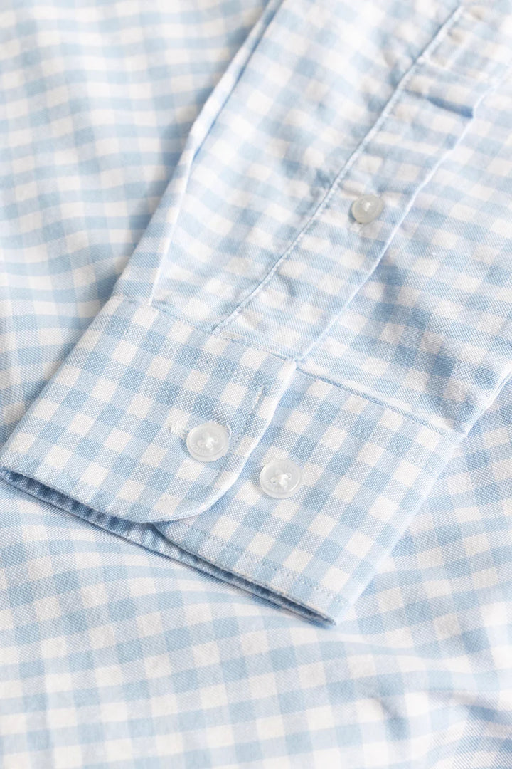 Light Blue Gingham Checks Shirt