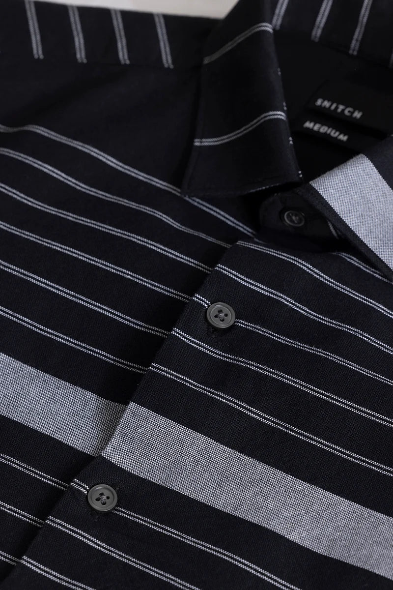 StripeZephyr Black Striped Shirt