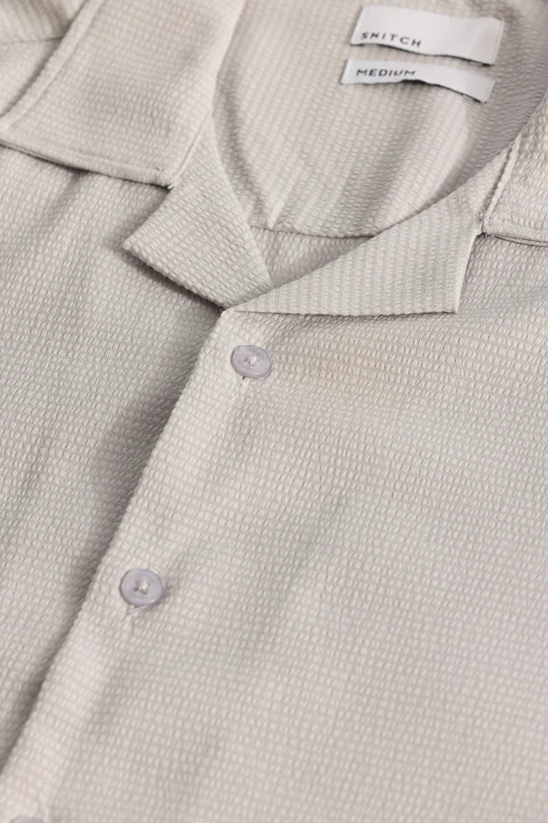 Daphne Off White Textured Shirts