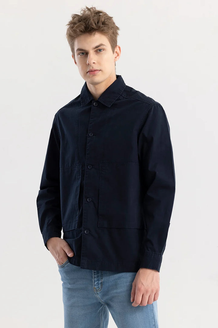 Eclectic Navy Blue Overshirt