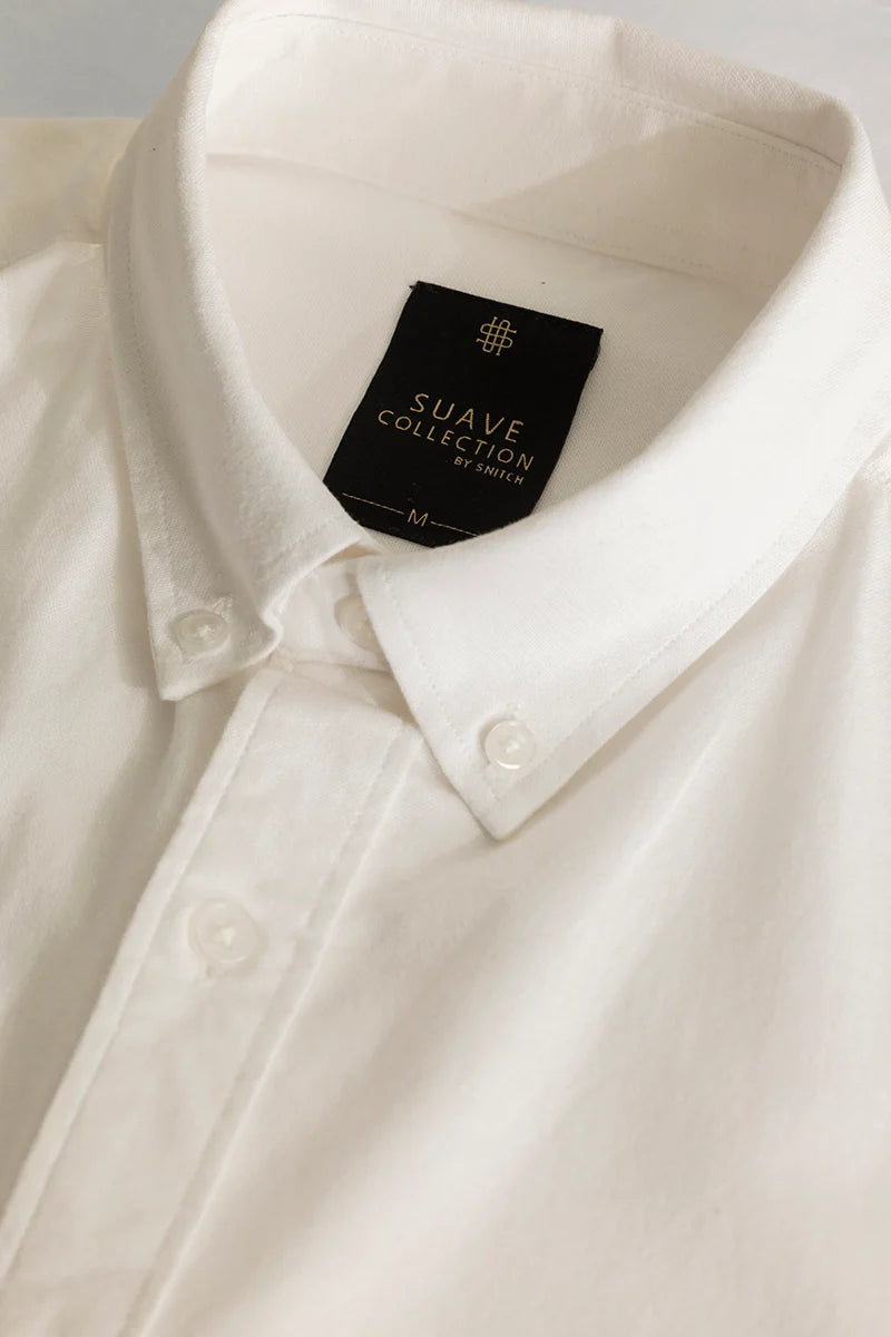 Quentin White Plain Shirt