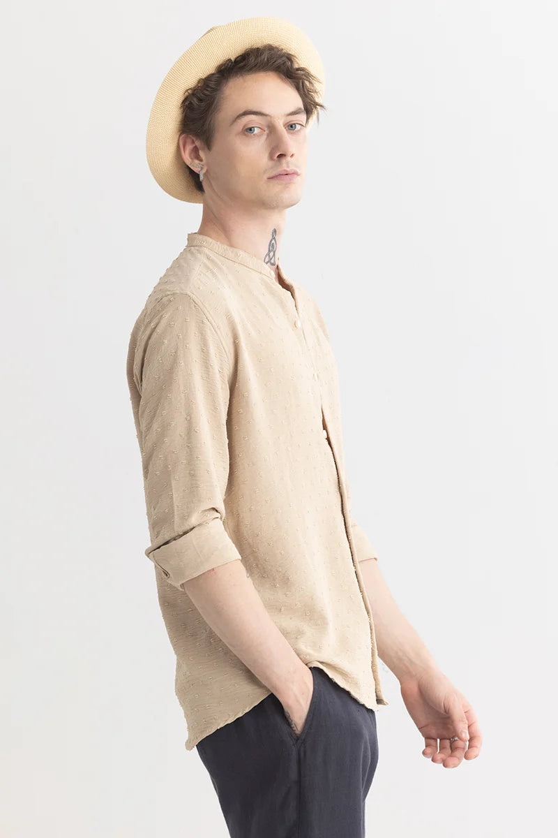 Texturity Textured Beige Shirt