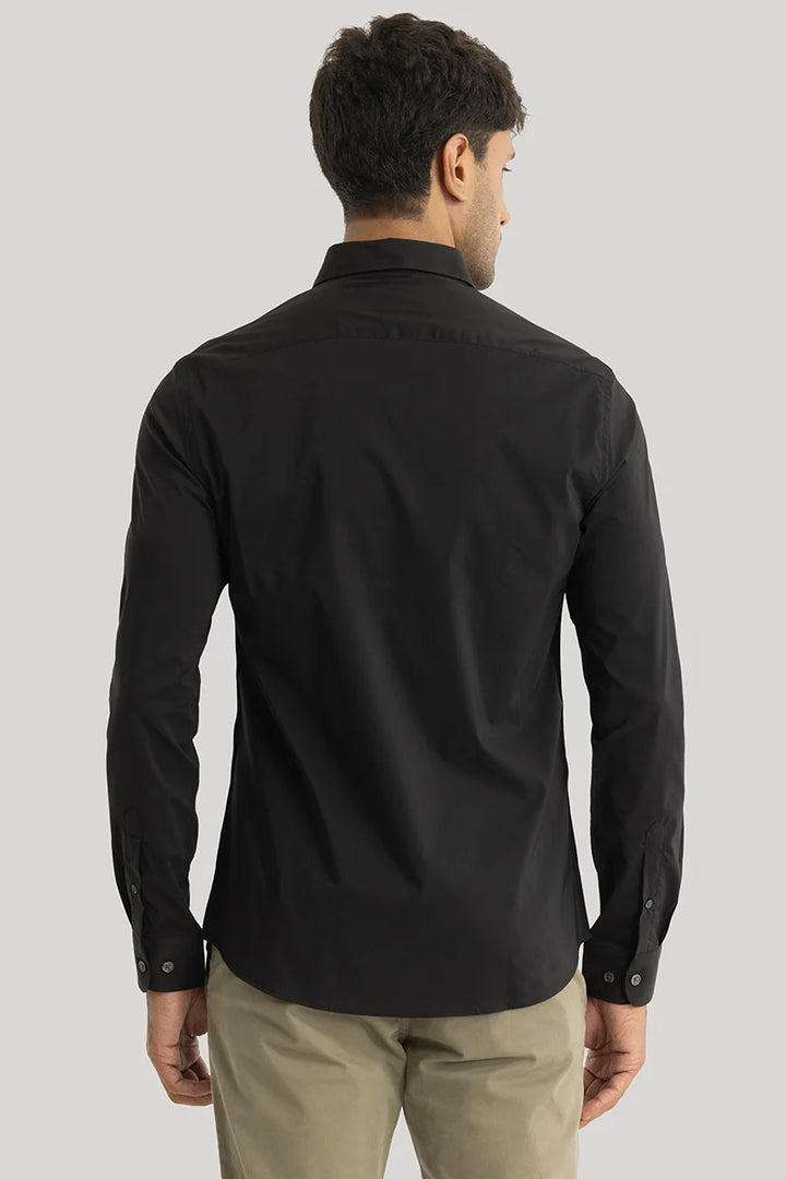 Quinnie Black Plain Shirt