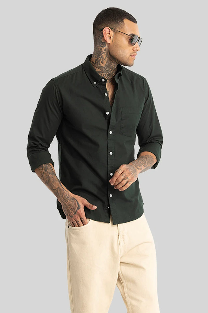 Dark Green Oxford Shirt