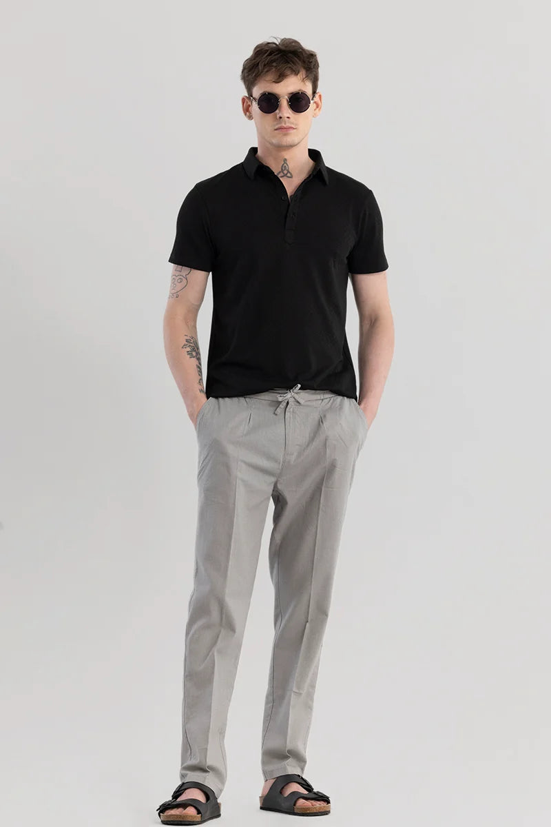 Nova Grey Linen Blend Trouser