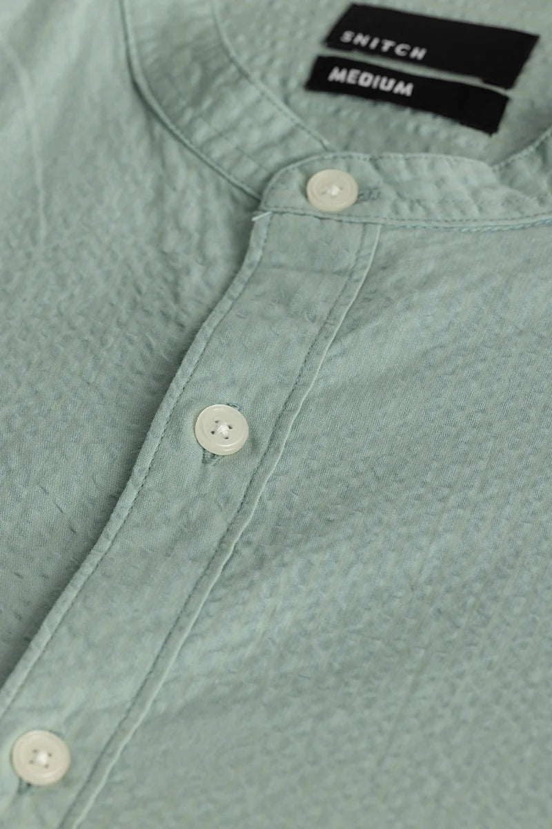 Elevate Green Plain Shirt