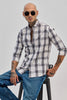 Grey Checks Slim Fit Shirt