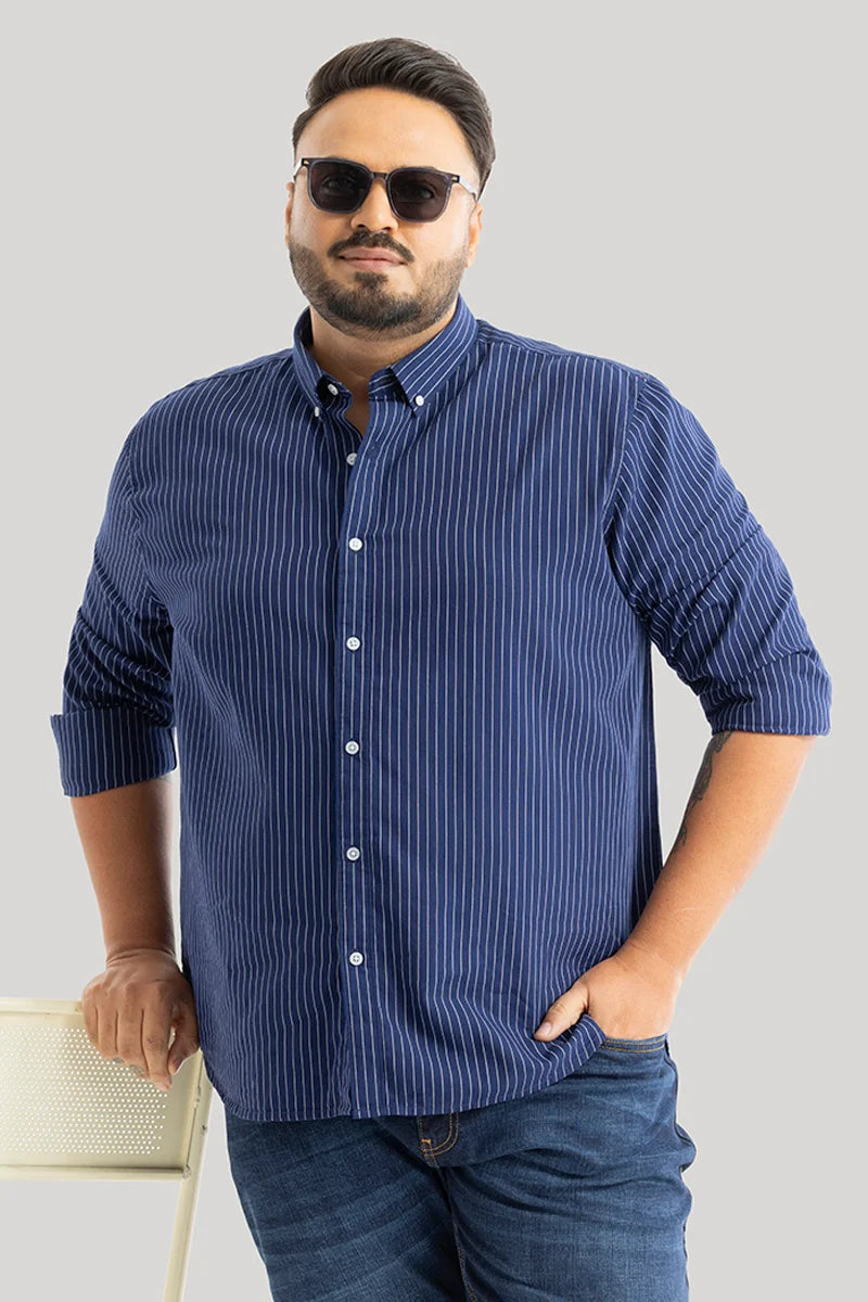 Lining Dark Blue Stripes Shirts