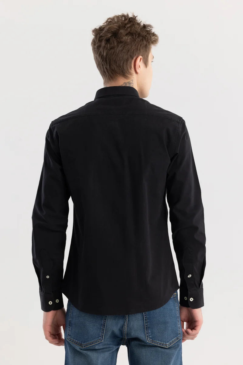 Shirtolo Plain Black Shirt