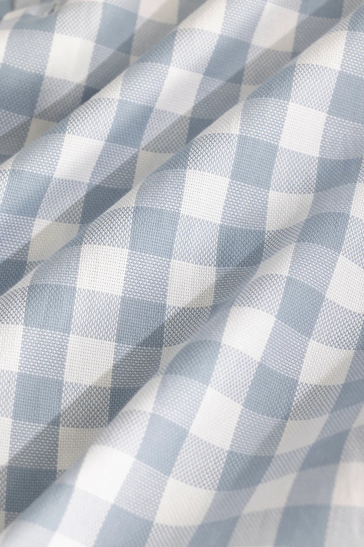 Light Blue Slim Fit Checks Shirt