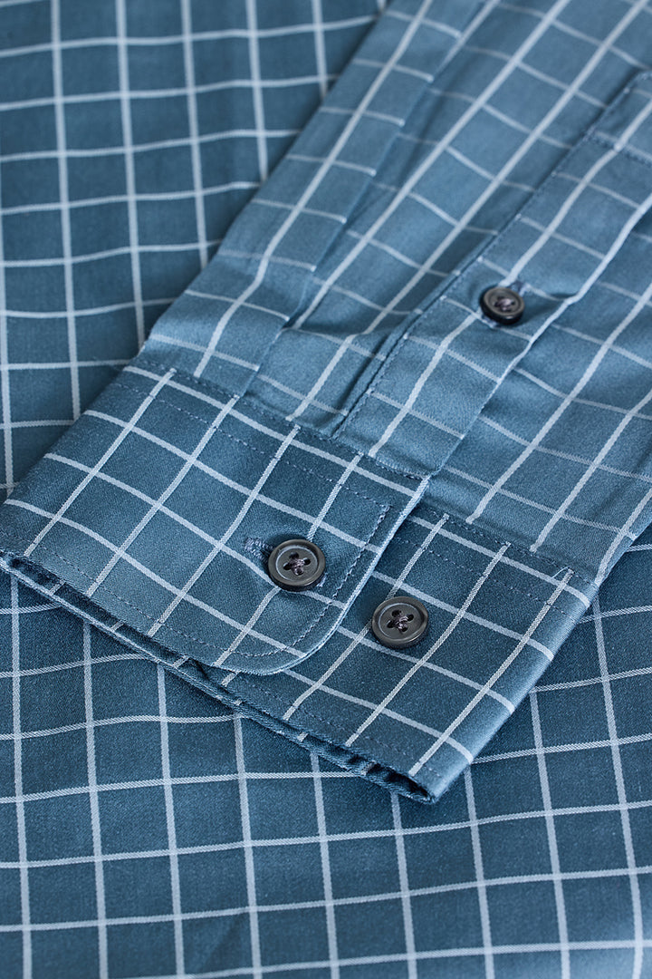 Blue Checks Slim Fit Shirt